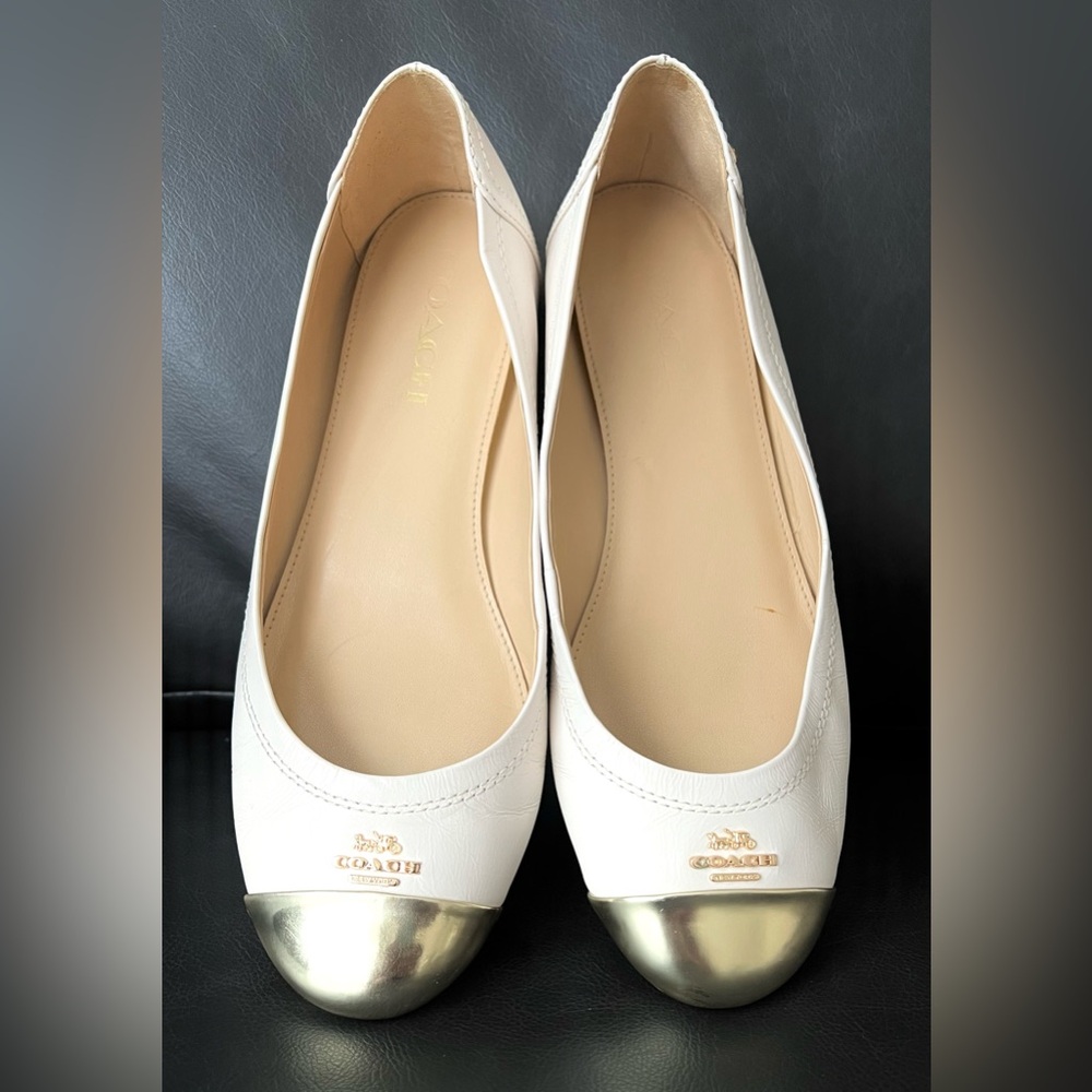 Coach Chelsea Ballet Flats w/contrast Cap Toe